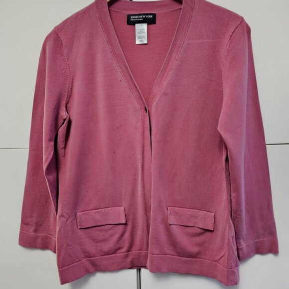 Jones New York Open Front One Button Cardigan - Picture 2 of 8